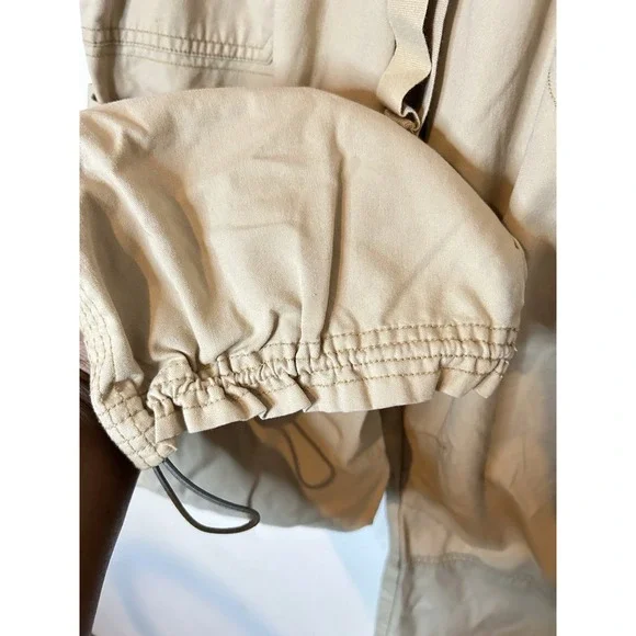 Koi by Kathy Peterson Cargo Scrub Pants Women's Medium Tall Khaki Tan Y2K Gorp - Picture 5 of 5